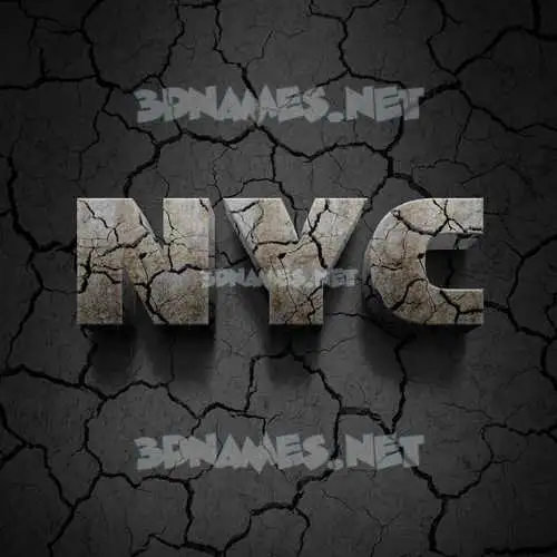 nyc in Cracked Stone style - 3D name wallpaper nyc in Cracked Stone style - 3D name wallpaper