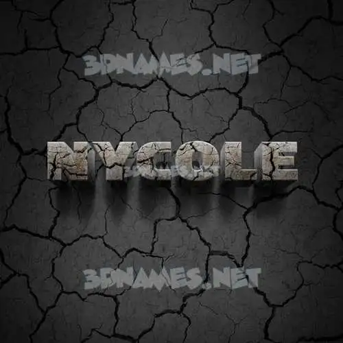 nycole in Cracked Stone style - 3D name wallpaper nycole in Cracked Stone style - 3D name wallpaper