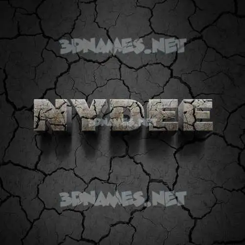 nydee in Cracked Stone style - 3D name wallpaper nydee in Cracked Stone style - 3D name wallpaper