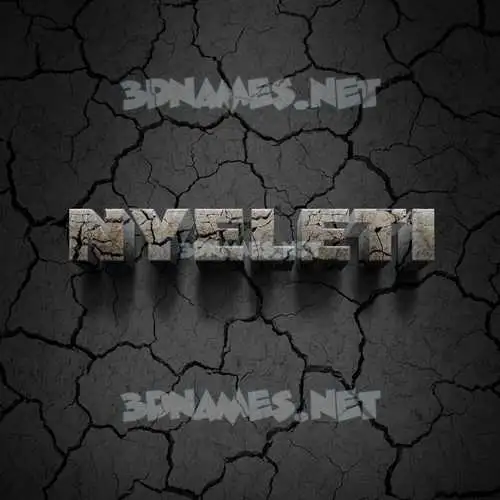 nyeleti in Cracked Stone style - 3D name wallpaper nyeleti in Cracked Stone style - 3D name wallpaper