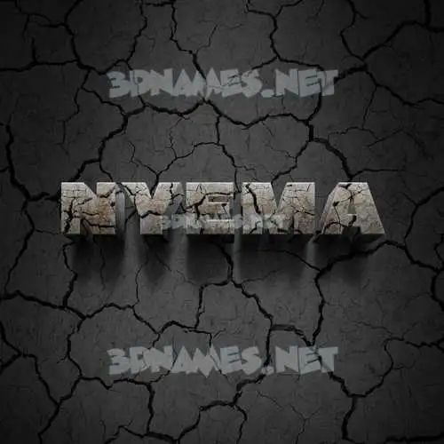 nyema in Cracked Stone style - 3D name wallpaper