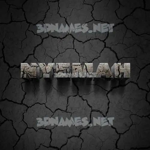 nyemah in Cracked Stone style - 3D name wallpaper nyemah in Cracked Stone style - 3D name wallpaper