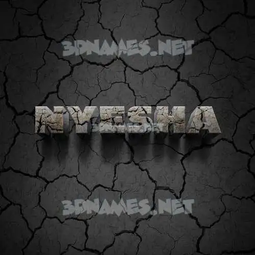 nyesha in Cracked Stone style - 3D name wallpaper nyesha in Cracked Stone style - 3D name wallpaper