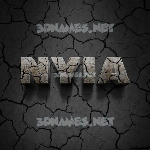nyia in Cracked Stone style - 3D name wallpaper nyia in Cracked Stone style - 3D name wallpaper