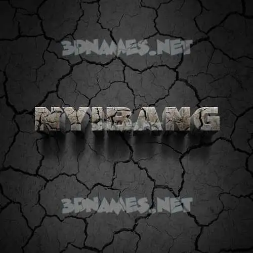 nyibang in Cracked Stone style - 3D name wallpaper nyibang in Cracked Stone style - 3D name wallpaper