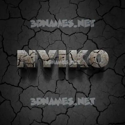 nyiko in Cracked Stone style - 3D name wallpaper nyiko in Cracked Stone style - 3D name wallpaper