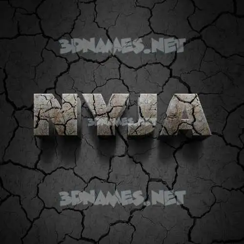 nyja in Cracked Stone style - 3D name wallpaper nyja in Cracked Stone style - 3D name wallpaper
