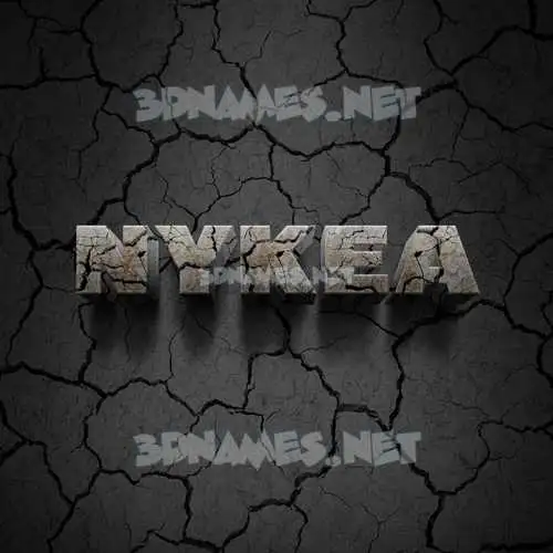 nykea in Cracked Stone style - 3D name wallpaper nykea in Cracked Stone style - 3D name wallpaper