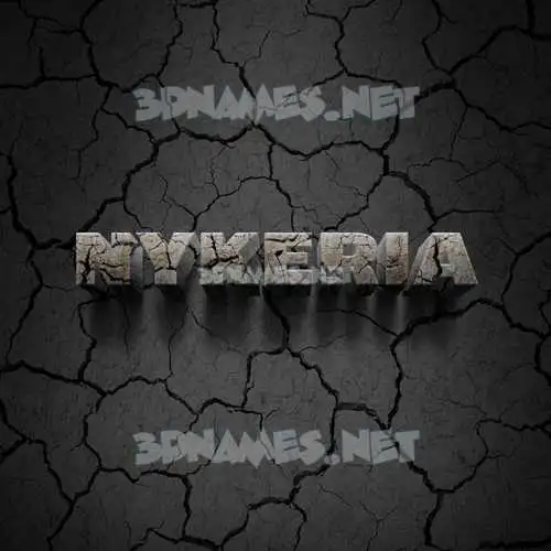 nykeria in Cracked Stone style - 3D name wallpaper nykeria in Cracked Stone style - 3D name wallpaper