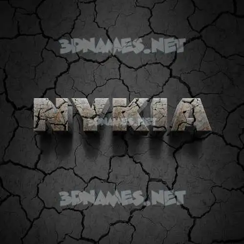 nykia in Cracked Stone style - 3D name wallpaper nykia in Cracked Stone style - 3D name wallpaper