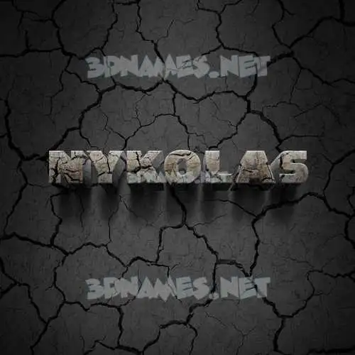 nykolas in Cracked Stone style - 3D name wallpaper nykolas in Cracked Stone style - 3D name wallpaper