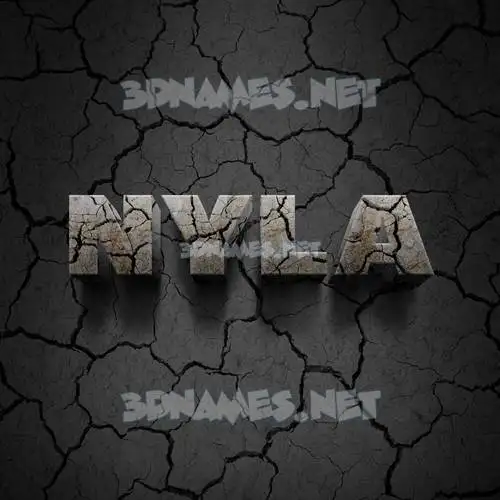 nyla in Cracked Stone style - 3D name wallpaper nyla in Cracked Stone style - 3D name wallpaper