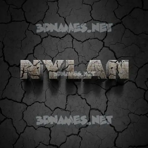 nylan in Cracked Stone style - 3D name wallpaper nylan in Cracked Stone style - 3D name wallpaper