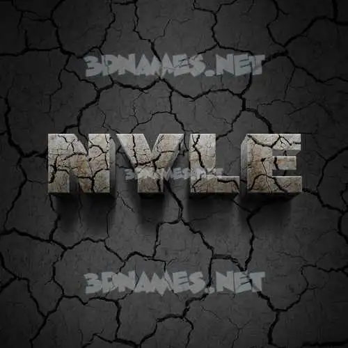 nyle in Cracked Stone style - 3D name wallpaper nyle in Cracked Stone style - 3D name wallpaper