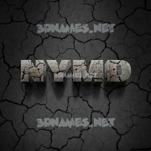 nymd in Cracked Stone style - 3D name wallpaper