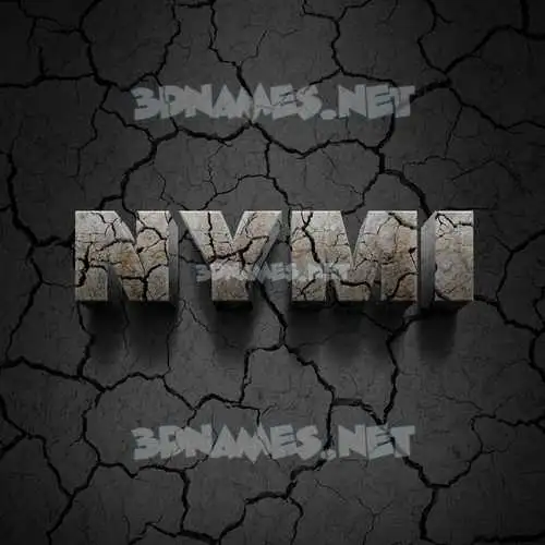 nymi in Cracked Stone style - 3D name wallpaper nymi in Cracked Stone style - 3D name wallpaper