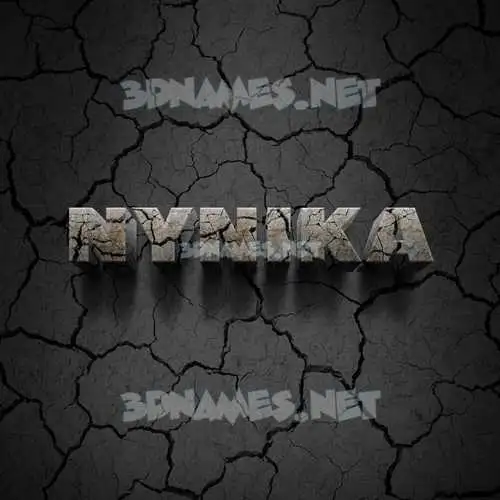 nynika in Cracked Stone style - 3D name wallpaper nynika in Cracked Stone style - 3D name wallpaper
