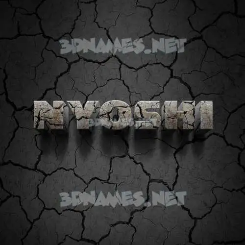 nyoshi in Cracked Stone style - 3D name wallpaper nyoshi in Cracked Stone style - 3D name wallpaper