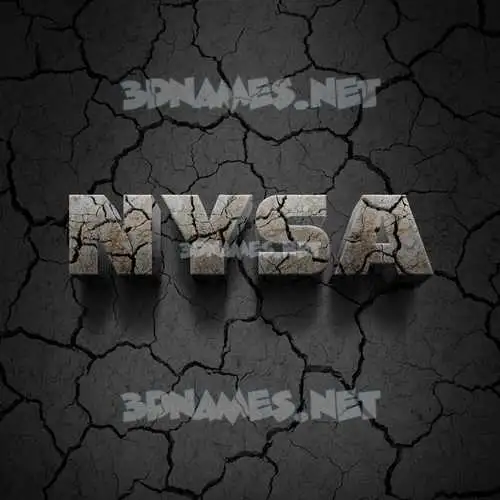 nysa in Cracked Stone style - 3D name wallpaper
