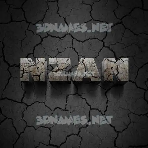 nzan in Cracked Stone style - 3D name wallpaper nzan in Cracked Stone style - 3D name wallpaper