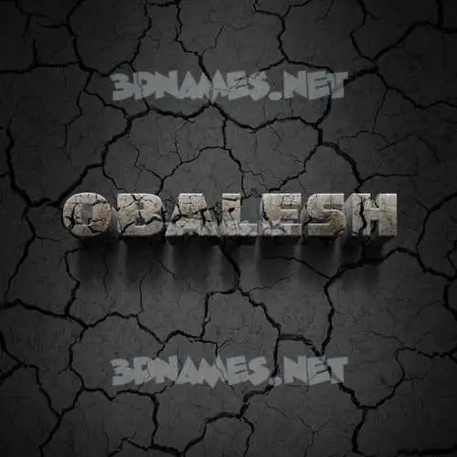 obalesh in Cracked Stone style - 3D name wallpaper obalesh in Cracked Stone style - 3D name wallpaper