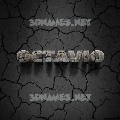 octavio in Cracked Stone style - 3D name wallpaper