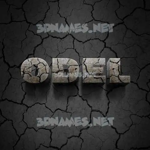 odel in Cracked Stone style - 3D name wallpaper odel in Cracked Stone style - 3D name wallpaper