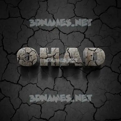 ohad in Cracked Stone style - 3D name wallpaper ohad in Cracked Stone style - 3D name wallpaper