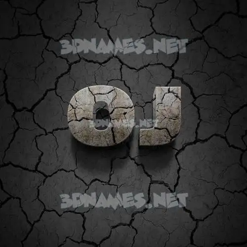 oj in Cracked Stone style - 3D name wallpaper oj in Cracked Stone style - 3D name wallpaper
