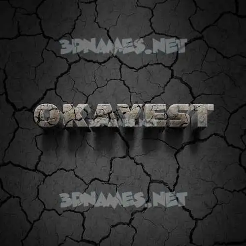 okayest in Cracked Stone style - 3D name wallpaper okayest in Cracked Stone style - 3D name wallpaper