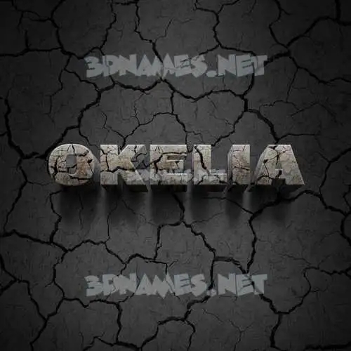 okelia in Cracked Stone style - 3D name wallpaper okelia in Cracked Stone style - 3D name wallpaper