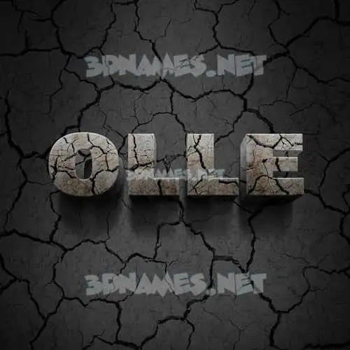 olle in Cracked Stone style - 3D name wallpaper olle in Cracked Stone style - 3D name wallpaper