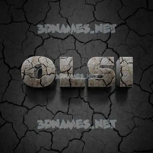 olsi in Cracked Stone style - 3D name wallpaper olsi in Cracked Stone style - 3D name wallpaper