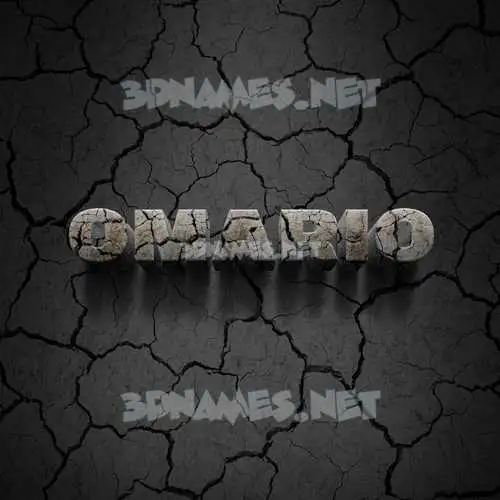 omario in Cracked Stone style - 3D name wallpaper omario in Cracked Stone style - 3D name wallpaper