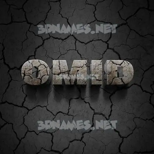 omid in Cracked Stone style - 3D name wallpaper omid in Cracked Stone style - 3D name wallpaper