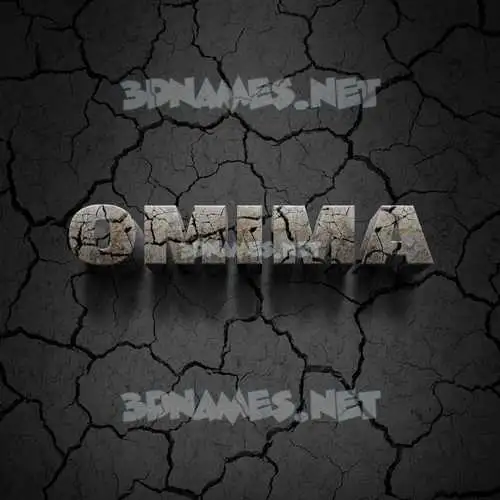 omima in Cracked Stone style - 3D name wallpaper omima in Cracked Stone style - 3D name wallpaper
