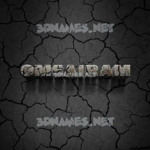 omsairam in Cracked Stone style - 3D name wallpaper omsairam in Cracked Stone style - 3D name wallpaper