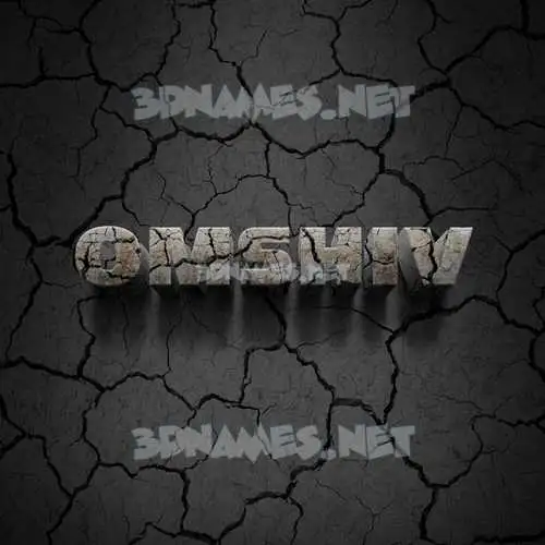 omshiv in Cracked Stone style - 3D name wallpaper omshiv in Cracked Stone style - 3D name wallpaper