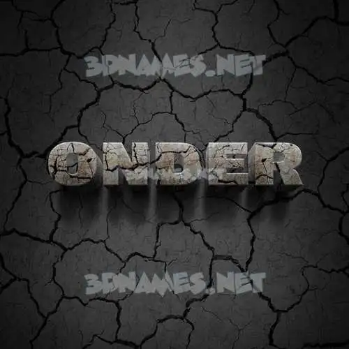 onder in Cracked Stone style - 3D name wallpaper onder in Cracked Stone style - 3D name wallpaper