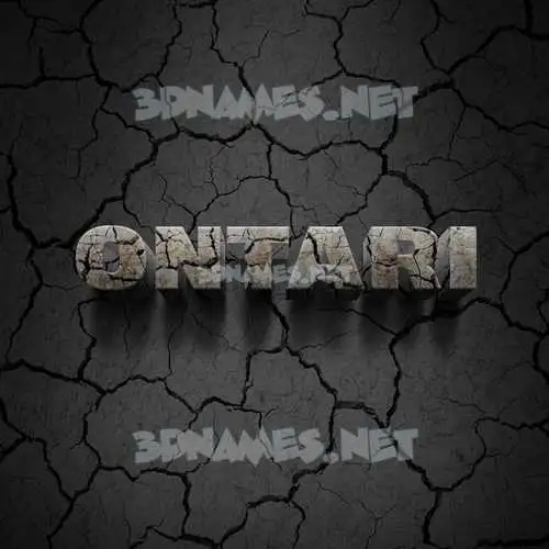 ontari in Cracked Stone style - 3D name wallpaper