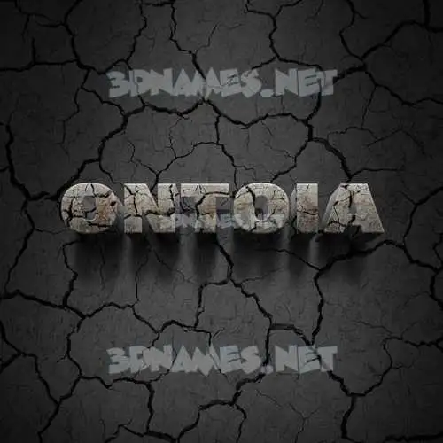 ontoia in Cracked Stone style - 3D name wallpaper ontoia in Cracked Stone style - 3D name wallpaper