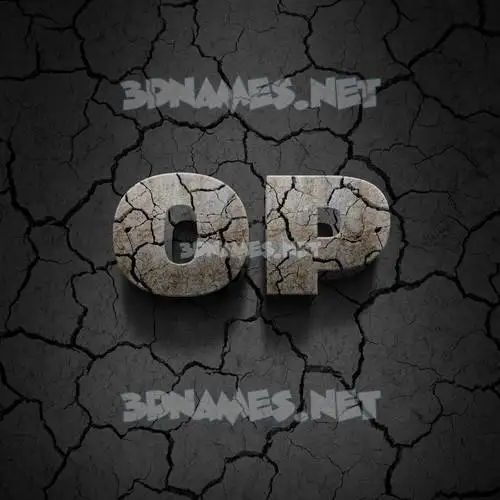 op in Cracked Stone style - 3D name wallpaper op in Cracked Stone style - 3D name wallpaper