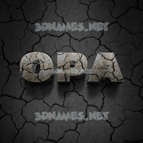 opa in Cracked Stone style - 3D name wallpaper opa in Cracked Stone style - 3D name wallpaper