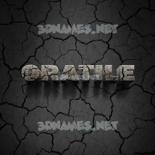 oratile in Cracked Stone style - 3D name wallpaper