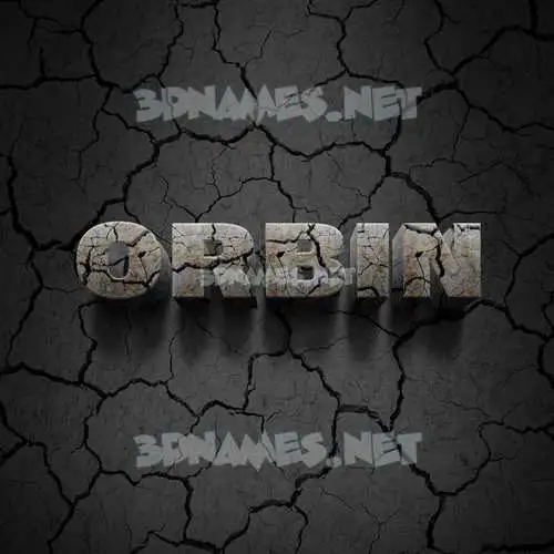 orbin in Cracked Stone style - 3D name wallpaper orbin in Cracked Stone style - 3D name wallpaper