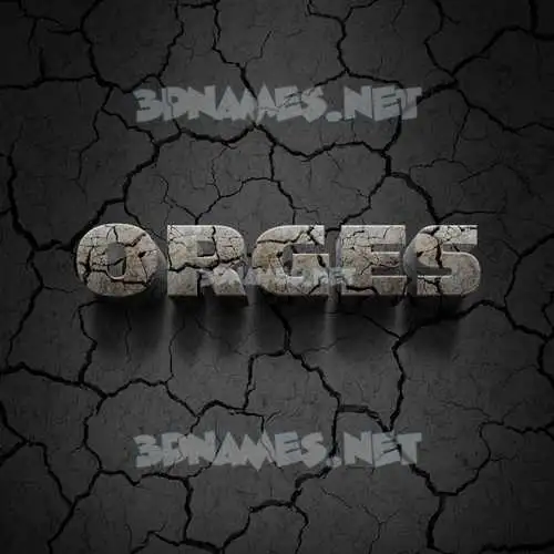 orges in Cracked Stone style - 3D name wallpaper orges in Cracked Stone style - 3D name wallpaper