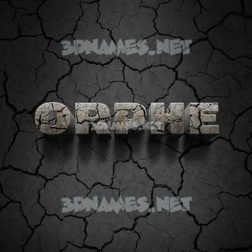orphe in Cracked Stone style - 3D name wallpaper