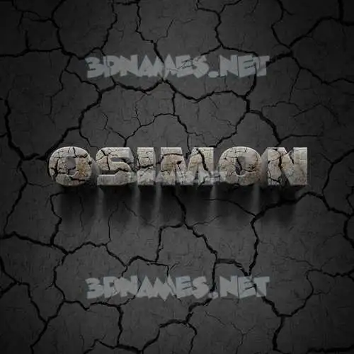 osimon in Cracked Stone style - 3D name wallpaper osimon in Cracked Stone style - 3D name wallpaper