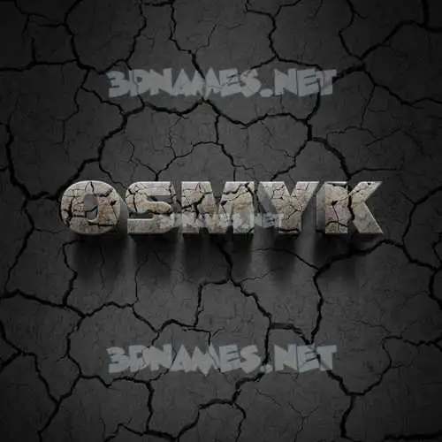 osmyk in Cracked Stone style - 3D name wallpaper osmyk in Cracked Stone style - 3D name wallpaper