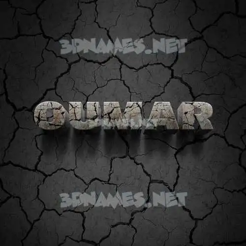 oumar in Cracked Stone style - 3D name wallpaper oumar in Cracked Stone style - 3D name wallpaper